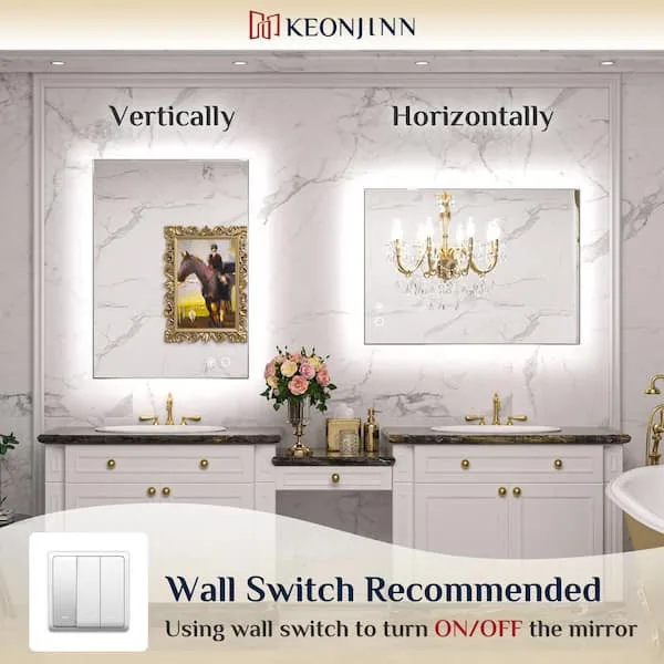 KeonJinn LED Light Mirror 72x36 BRAND NEW image indicator(9)