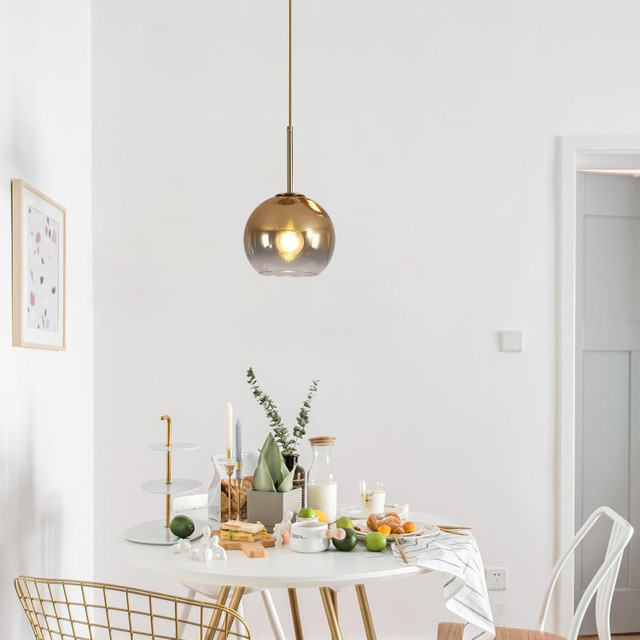 KCO Lighting Modern Gold Glass Pendant Light NEW - photo 4