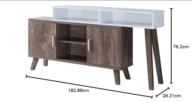 FC DESIGN Hazelnut & White Console Entry Sofa Table NEW image indicator(3)