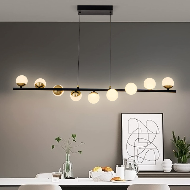 Modern Globe Pendant Lighting, Spiral 9 Lights LED