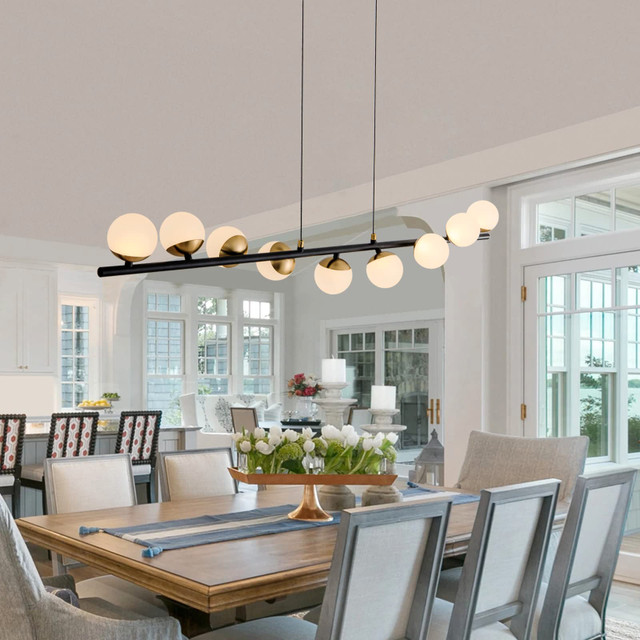 Modern Globe Pendant Lighting, Spiral 9 Lights LED - photo 4