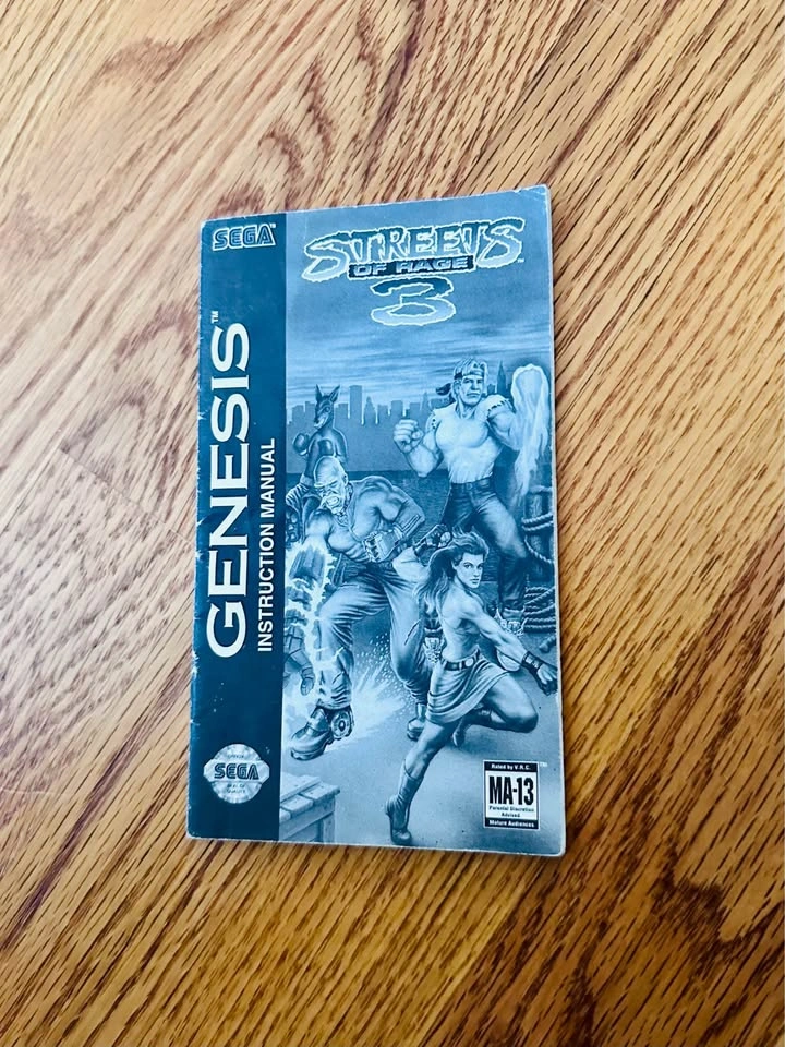 Streets of Rage 3 Manual - Sega Genesis - photo 3
