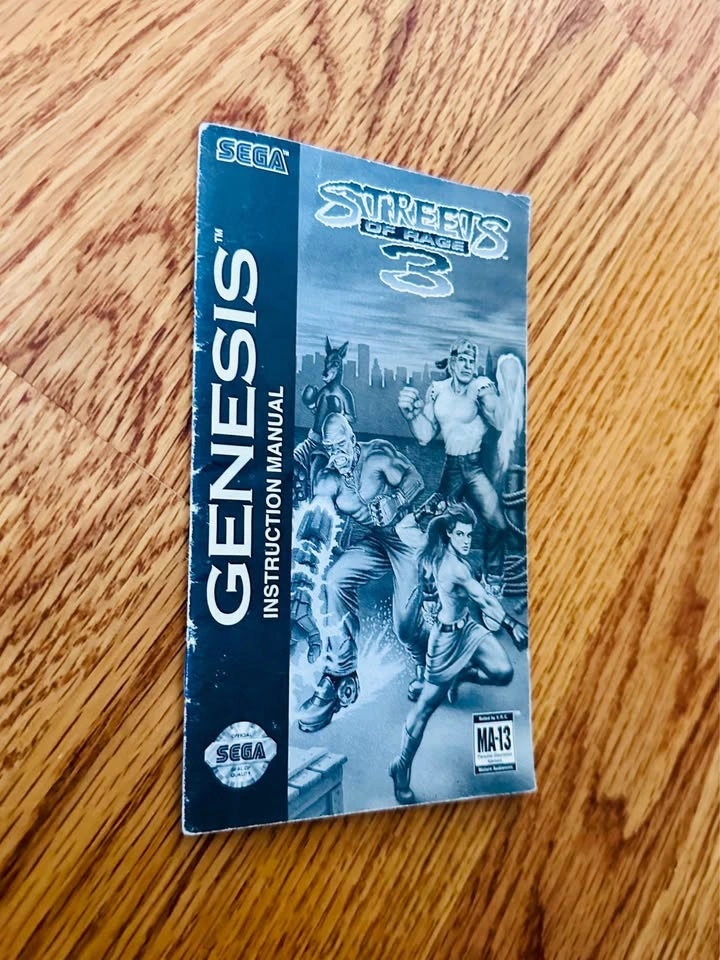 Streets of Rage 3 Manual - Sega Genesis - photo 4