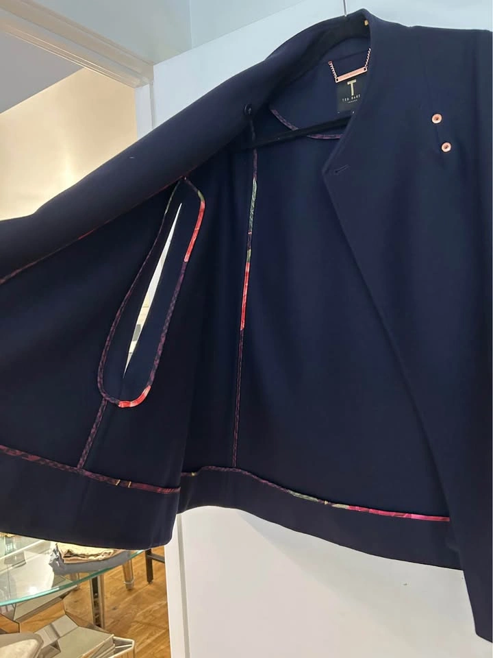 Ted Baker Aillaa Navy Cape Wool Blend - Small - photo 4