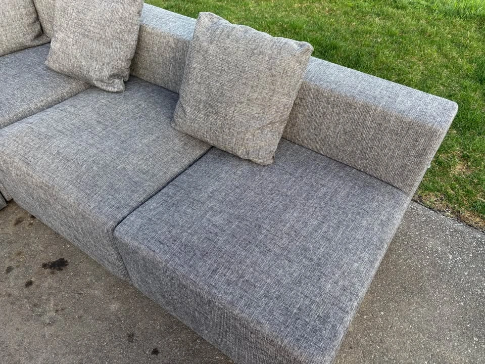Grey 5 Piece Modular Sectional Sofa with Chaise - Free Delivery - photo 3