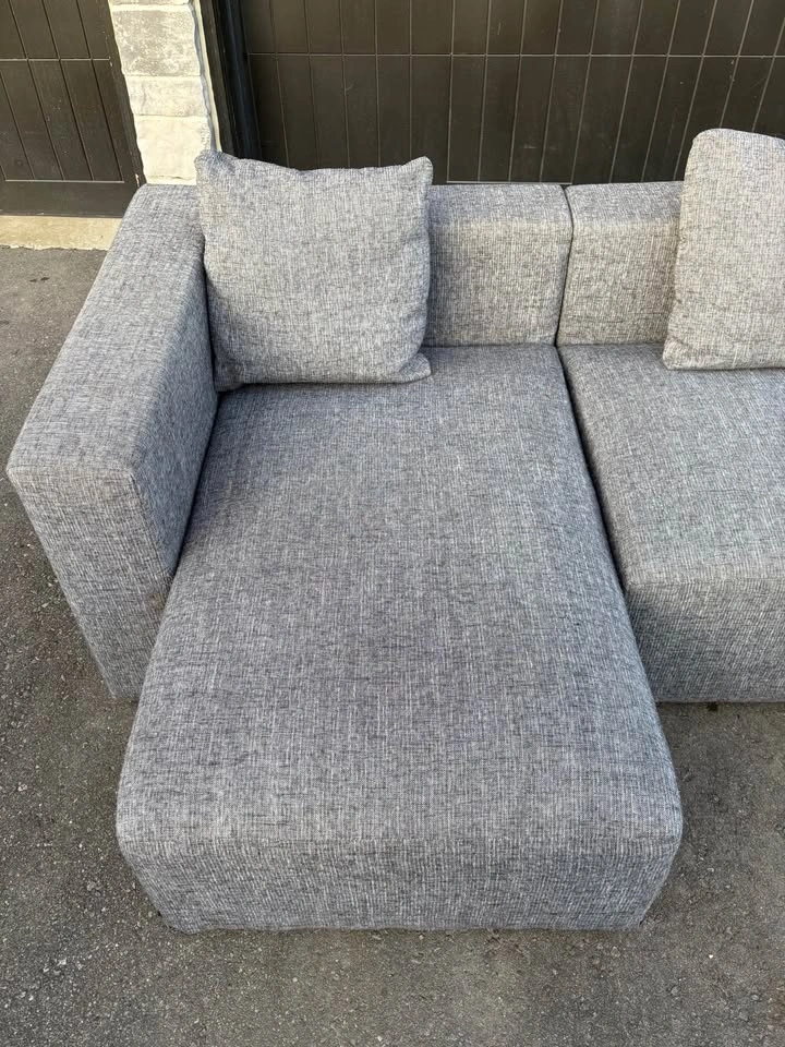 Grey 5 Piece Modular Sectional Sofa with Chaise - Free Delivery - photo 5