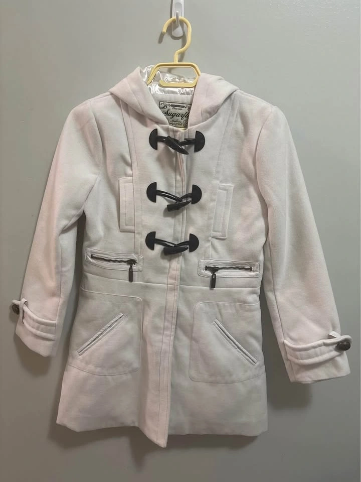 Girls Sugarfly Hooded Toggle Coat - Size L (kids)