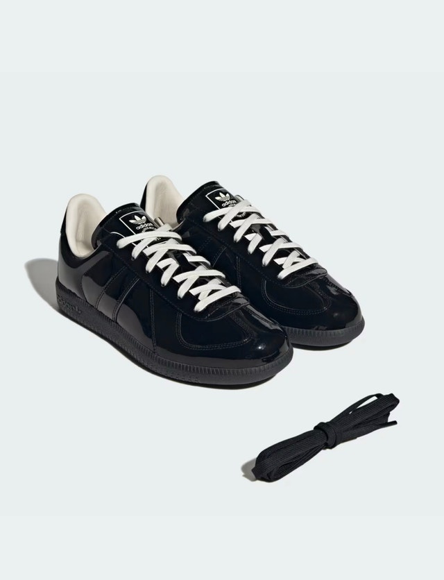Adidas BW Army Black Patent Leather Sz 10.5