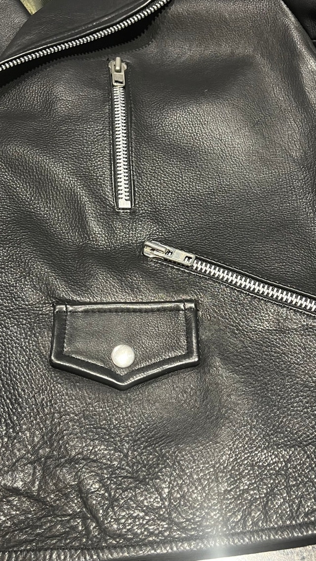 Biker Style leather jacket - photo 3