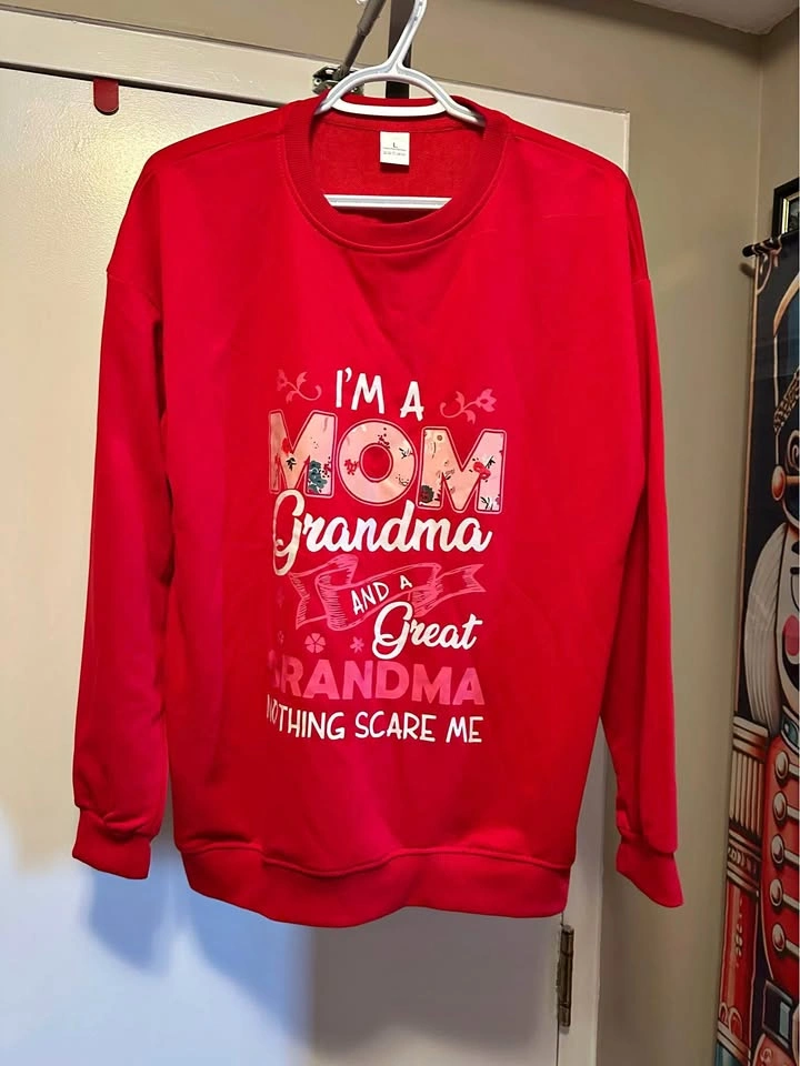 Ladies sweatshirt size large Red