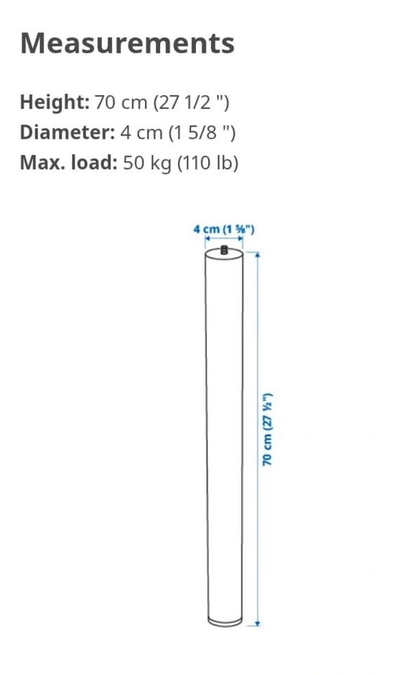 Limited Edition Blue Ikea Table Legs (set of 4) - photo 2