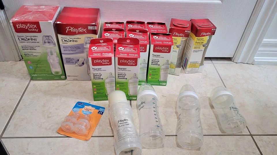Playtex Nurser Baby Bottles and liners