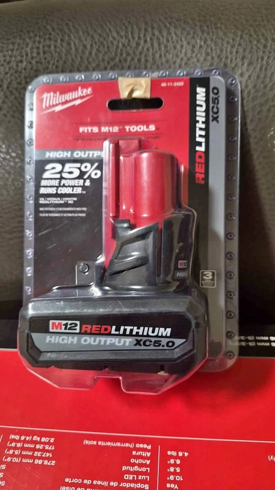 Brand new Milwaukee M12 Battery Redlithium High output Xc 5.0 am