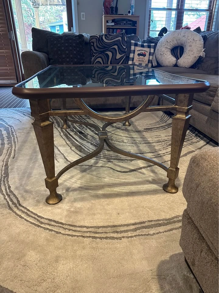 3 Glass Tables with Beveled Edges - photo 2