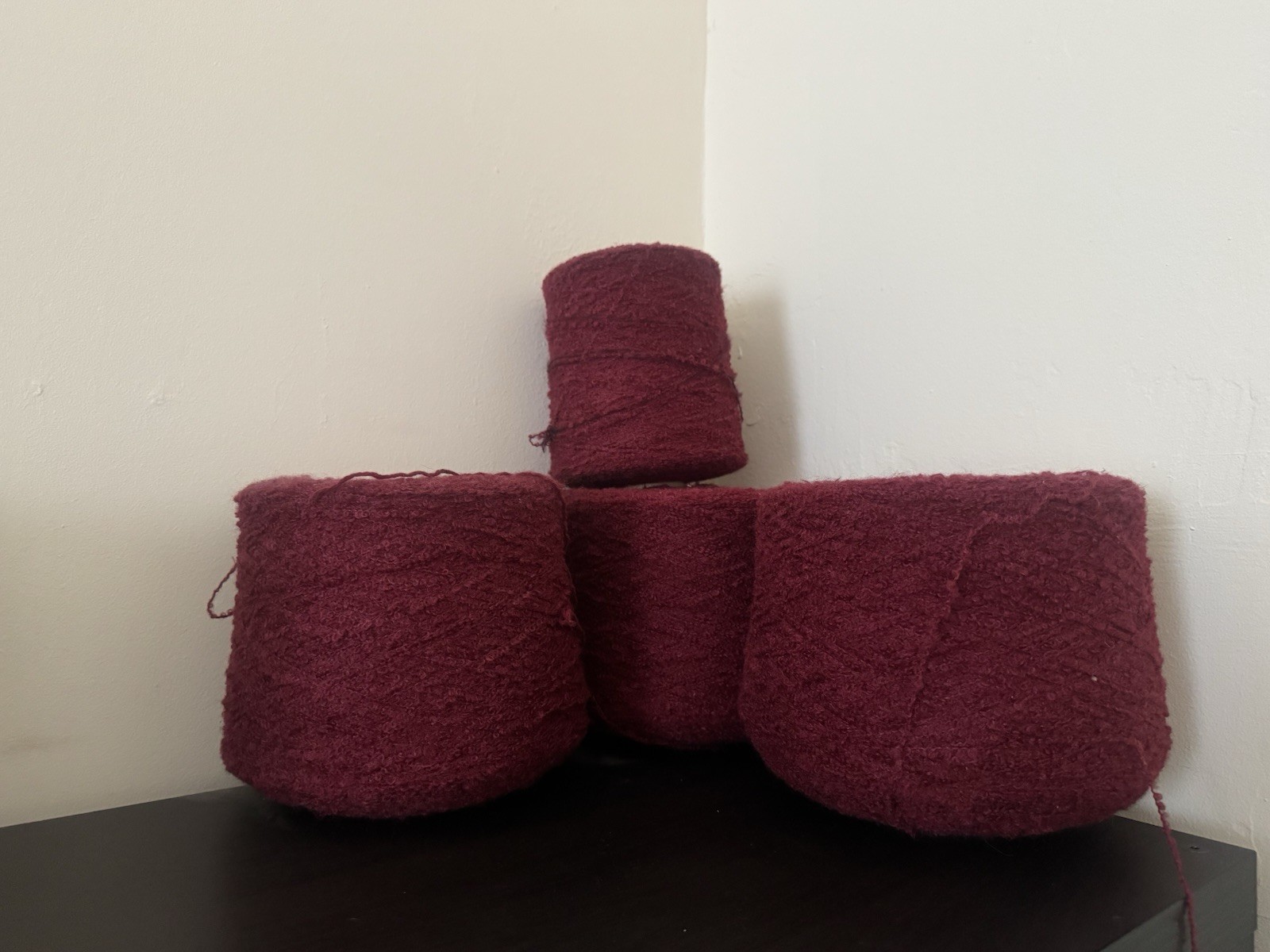 Italian Boucle Yarn - OLIVO - BENE NM4500 - Burgundy