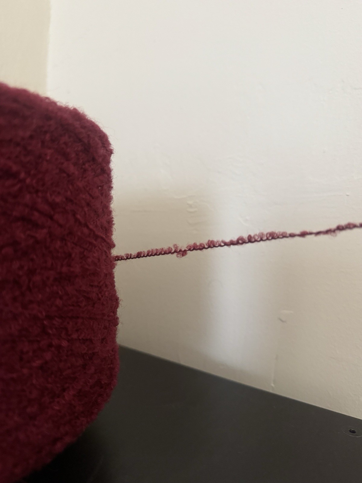Italian Boucle Yarn - OLIVO - BENE NM4500 - Burgundy - photo 3