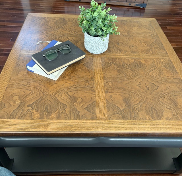 Mid-Century Style Burl Wood Coffee Table - photo 3