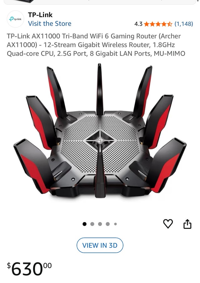 TP-LINK AX11000 Next-Gen Gaming Wi-Fi 6 Router - photo 2