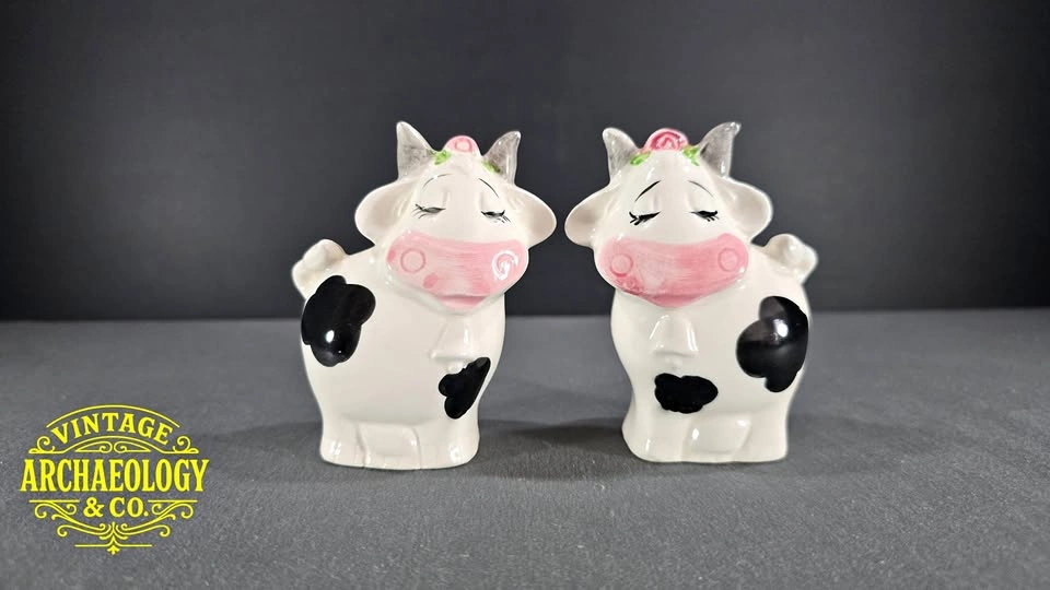 Ceramic Cow Salt and Pepper Shakers