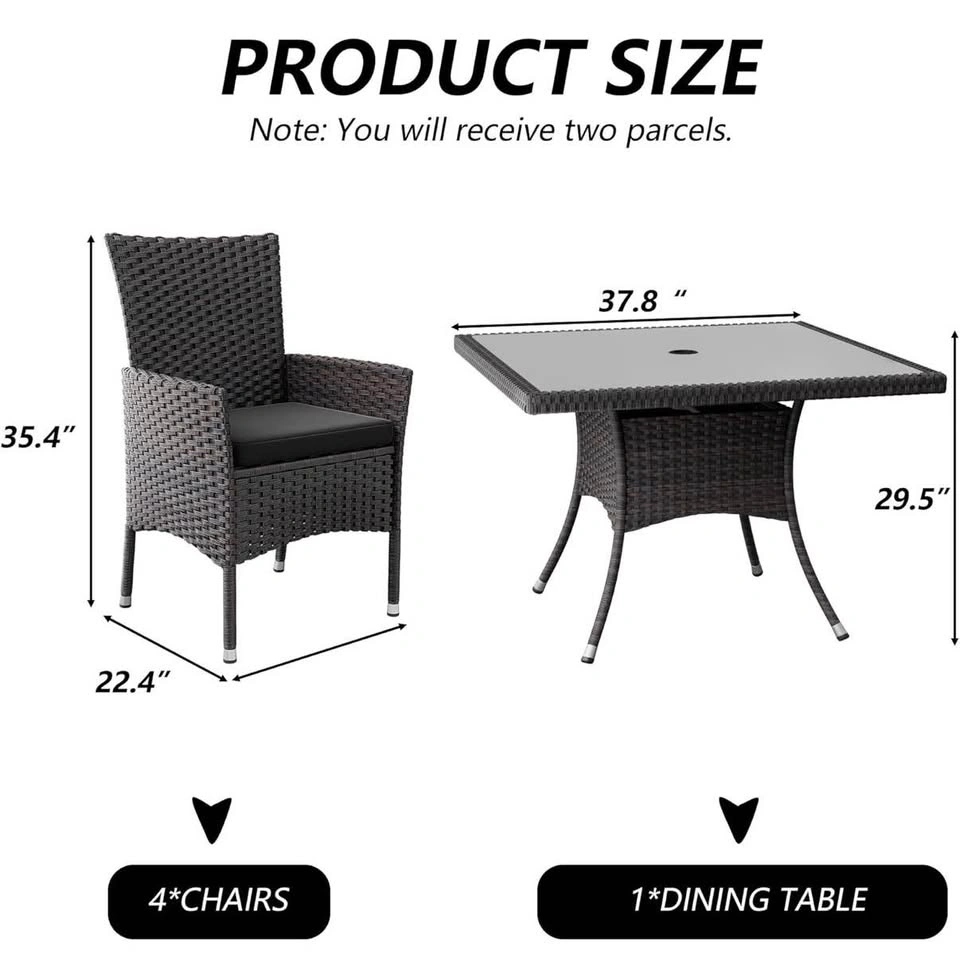 Outdoor Dining Set – Table & Chairs with Umbrella - photo 3