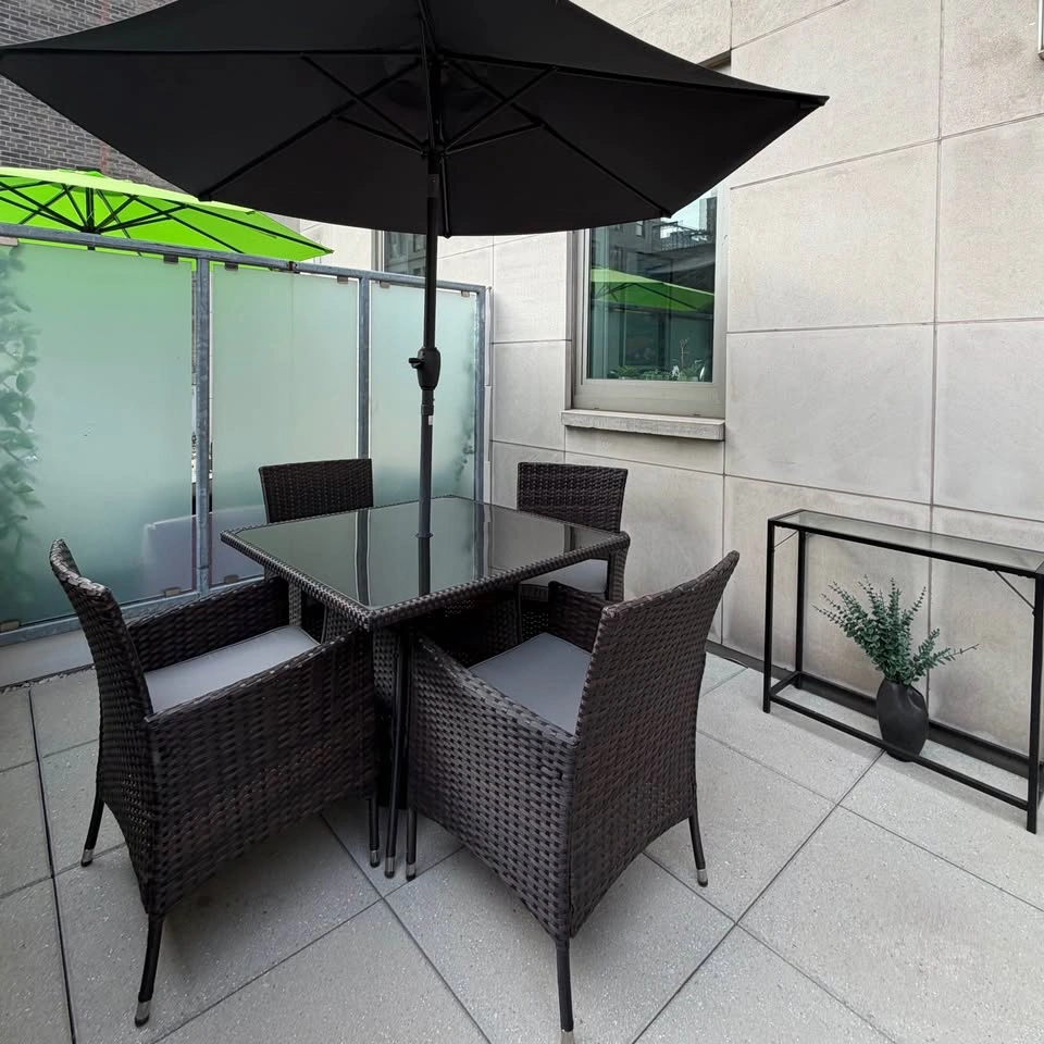 Outdoor Dining Set – Table & Chairs with Umbrella - photo 5