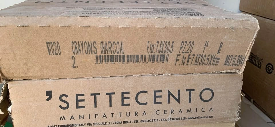 8 boxes Charcoal Crayons 7.6*30.5 cm