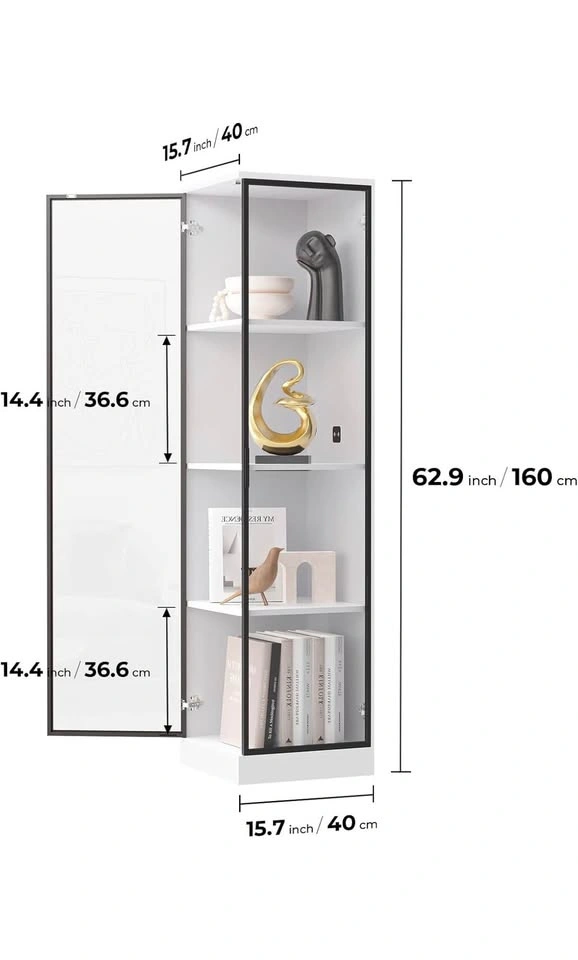 Modern Glass Display Cabinet with Built-in LED Lighting - photo 2