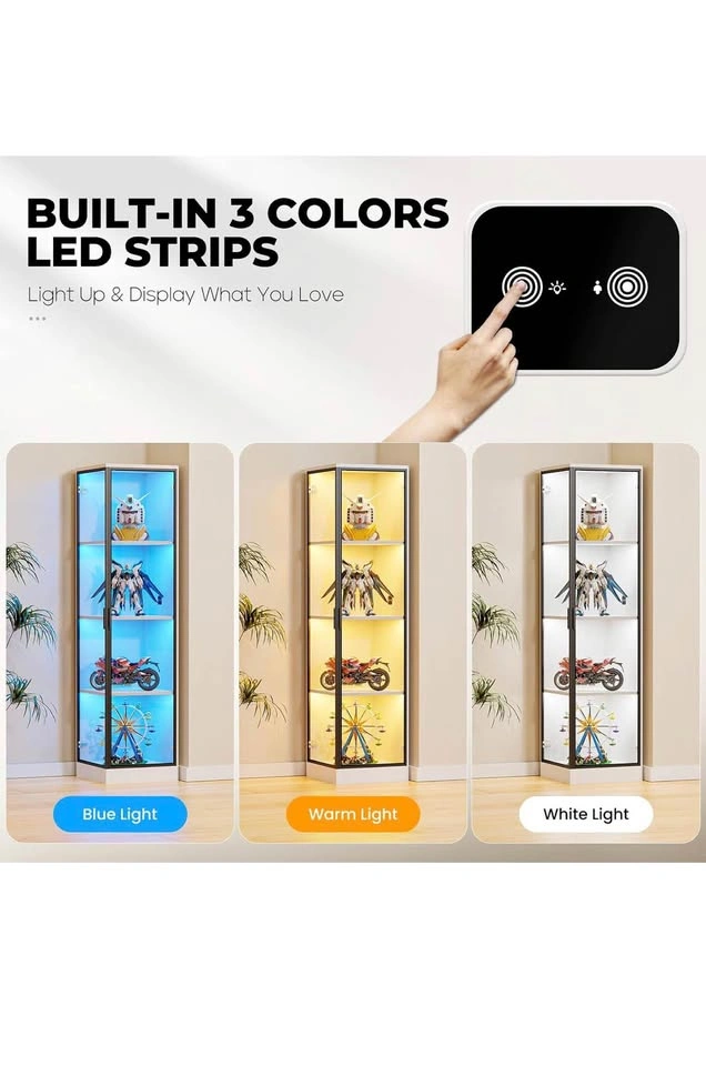 Modern Glass Display Cabinet with Built-in LED Lighting - photo 3