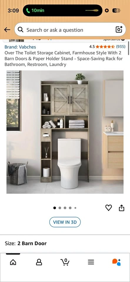 Vabches Over The Toilet Storage Cabinet