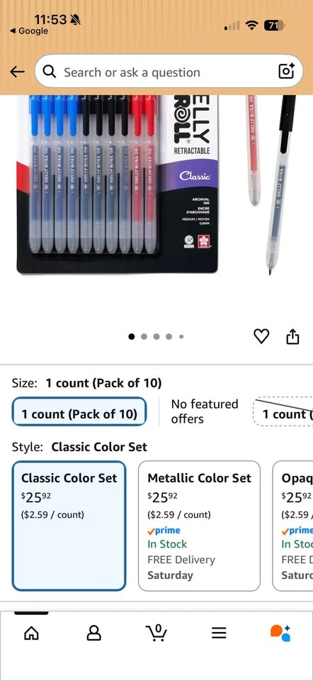 Sakura Gelly Roll Retractable Gel Pens 10 Pack - photo 3