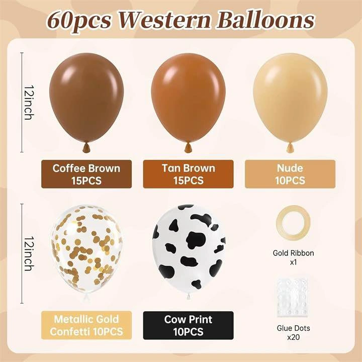 64 pc Western Cowboy Balloon Arch Kit - photo 2