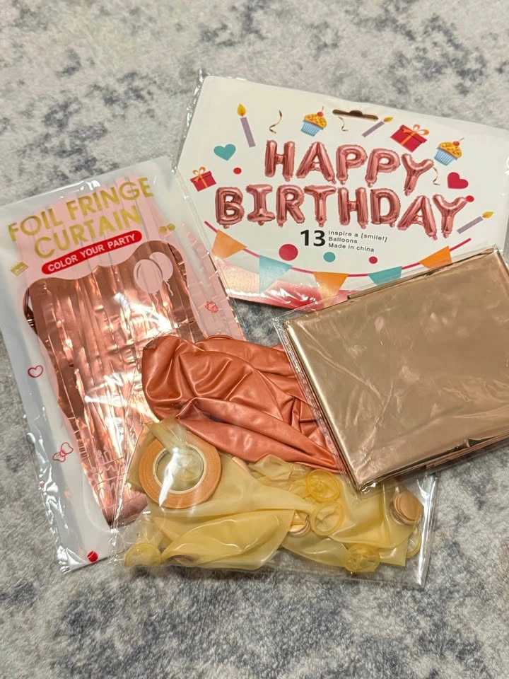 Rose Gold Happy Birthday Balloon & Decor Set - photo 4