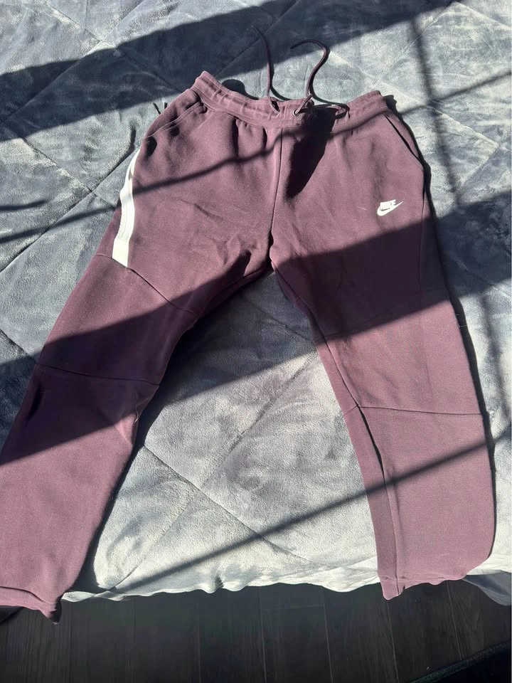 Nike Tech Pants Maroon/White Size Large