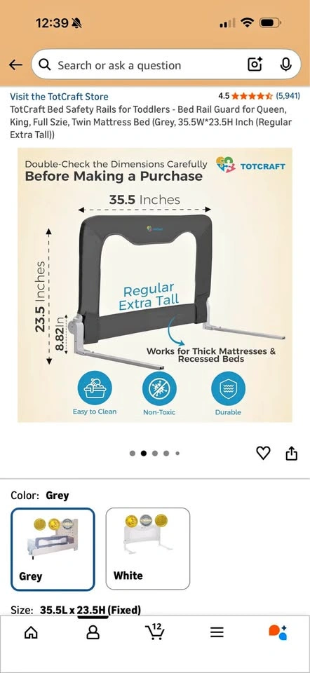 Brand New Baby/Toddler Bed Rail