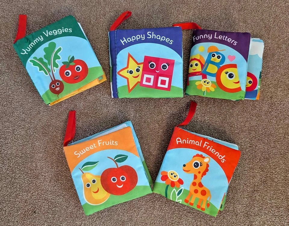 Soft Baby Books Set; Sensory Cloth Books for Toddlers