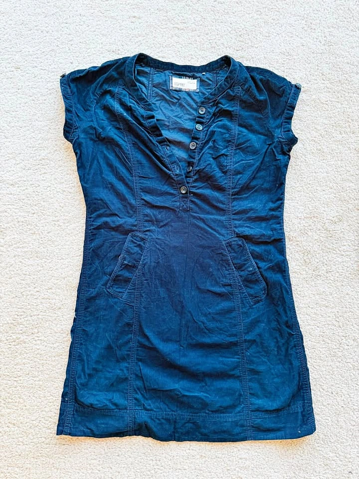ESPRIT Blue Velvet Summer Short Dress