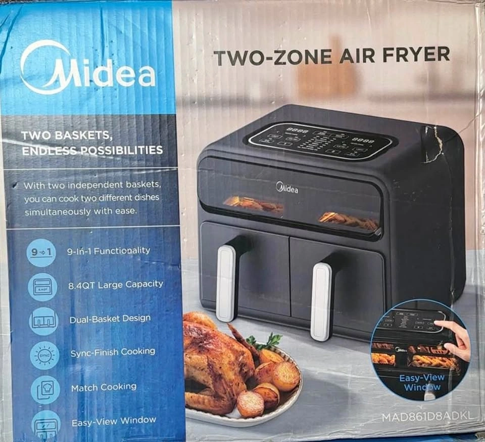 Midea Two-Zone Air Fryer MAD861D8ADKL