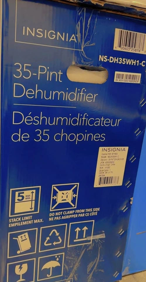 Insignia 35-Pint Dehumidifier NS-DH35WH1-C - photo 2