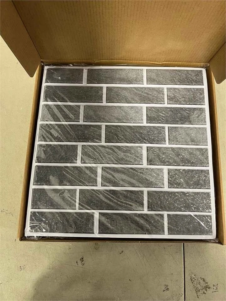 Gray 3D Faux Brick Wall Panels - 10 Pack - photo 3