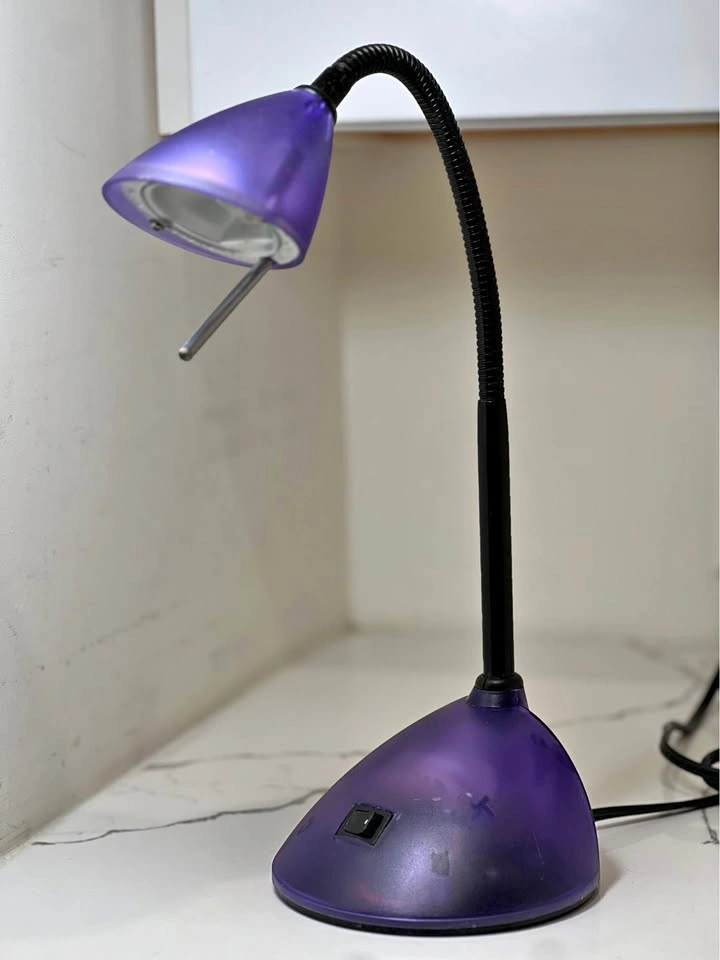 2000s Y2K Purple Gooseneck Desk Lamp