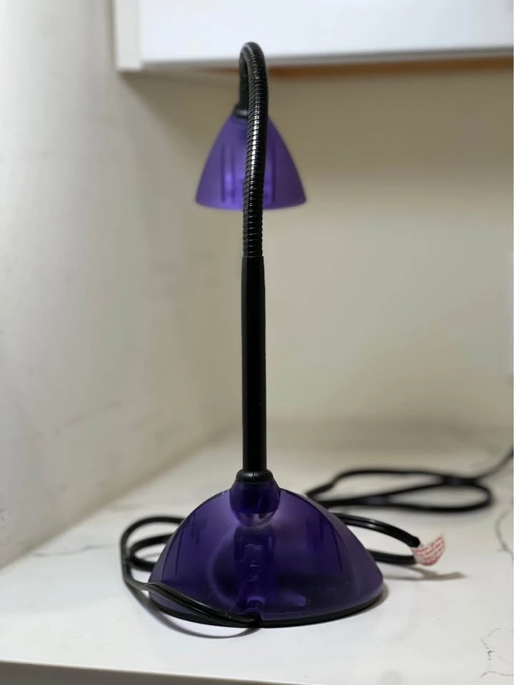 2000s Y2K Purple Gooseneck Desk Lamp - photo 3