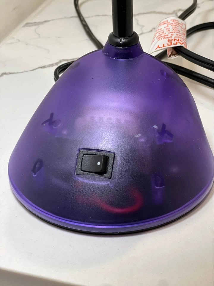 2000s Y2K Purple Gooseneck Desk Lamp - photo 5