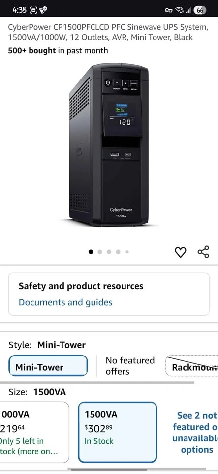 Cyberpower CP1500PFCLCD PFC Sinewave UPS - photo 4