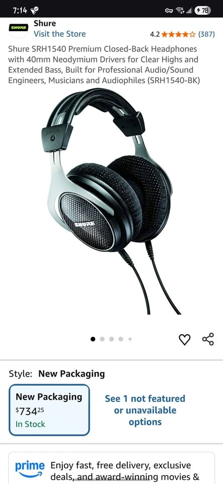 Shure SRH1540 Headphones - photo 5