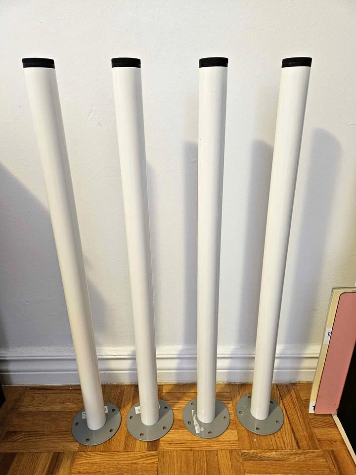 4 Adils White Table Legs