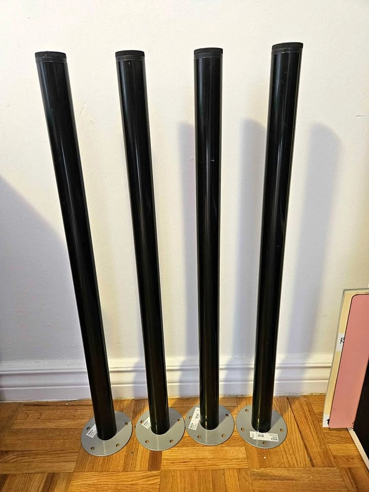 4 Adils Black Ikea Table Legs