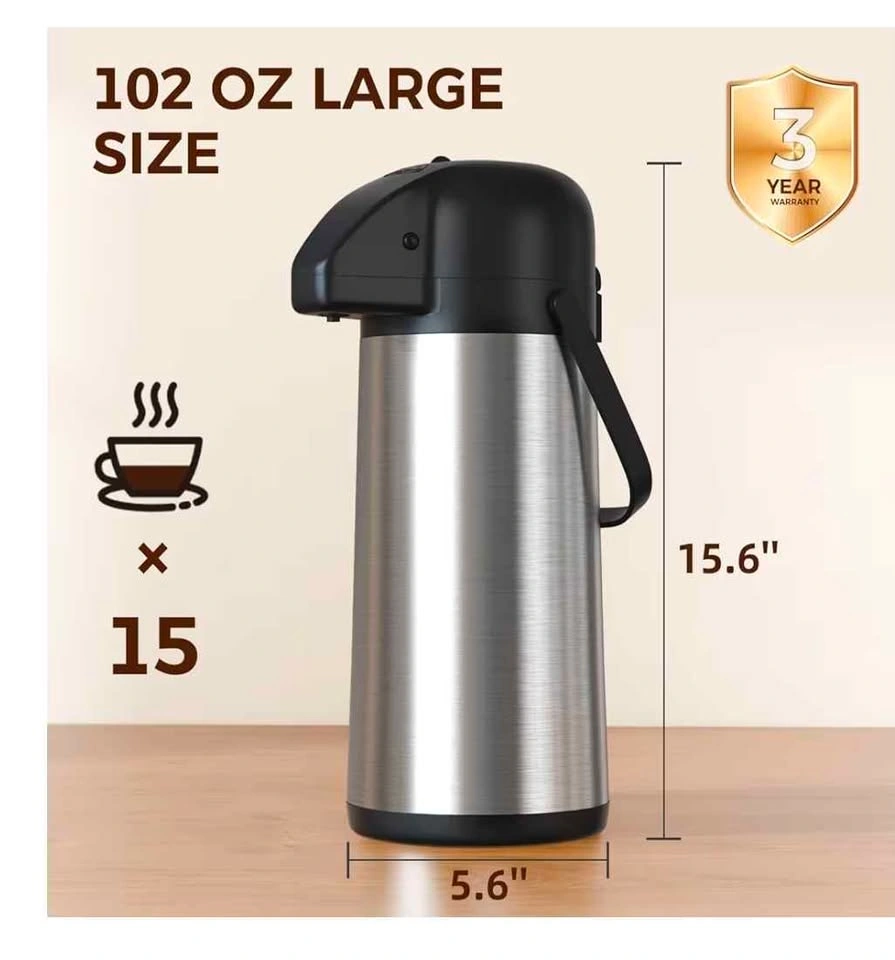 102OZ / 3L Insulated Coffee Carafe with Pump - photo 2