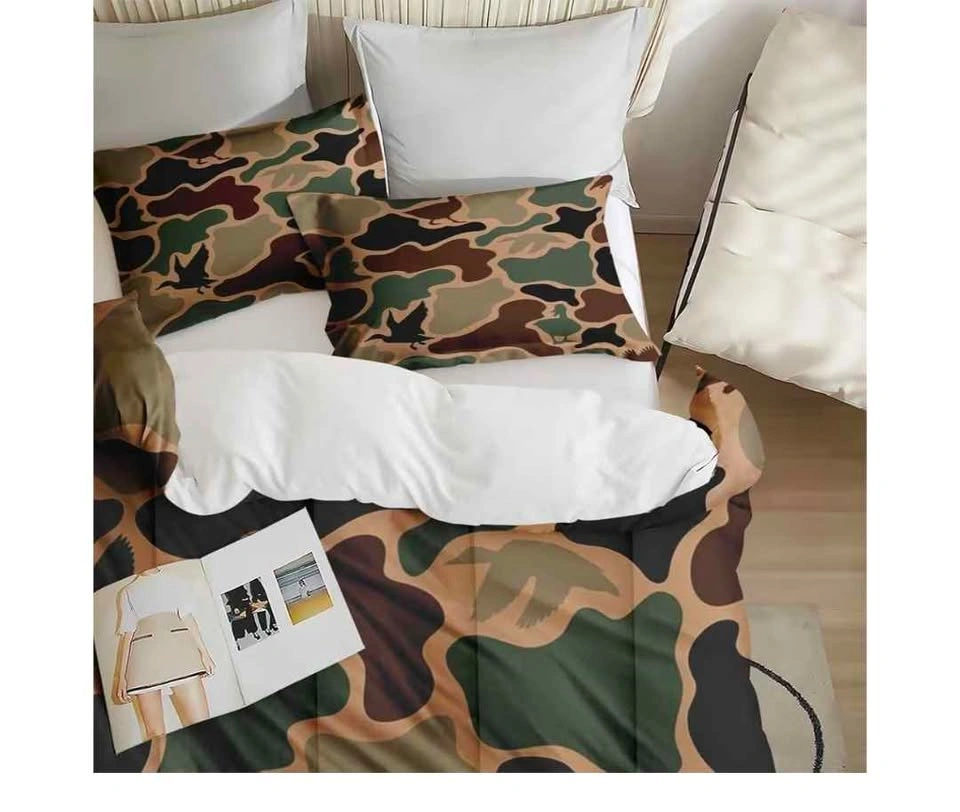 ZZZBORO 5Pcs Comforter Set Twin Size Duck Hunter Camouflage - photo 2