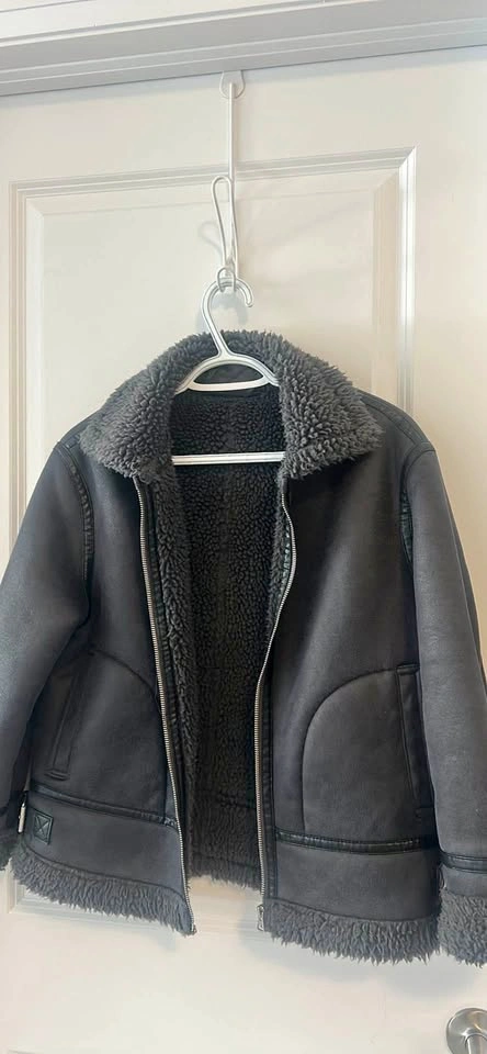 Zara boys leather jacket