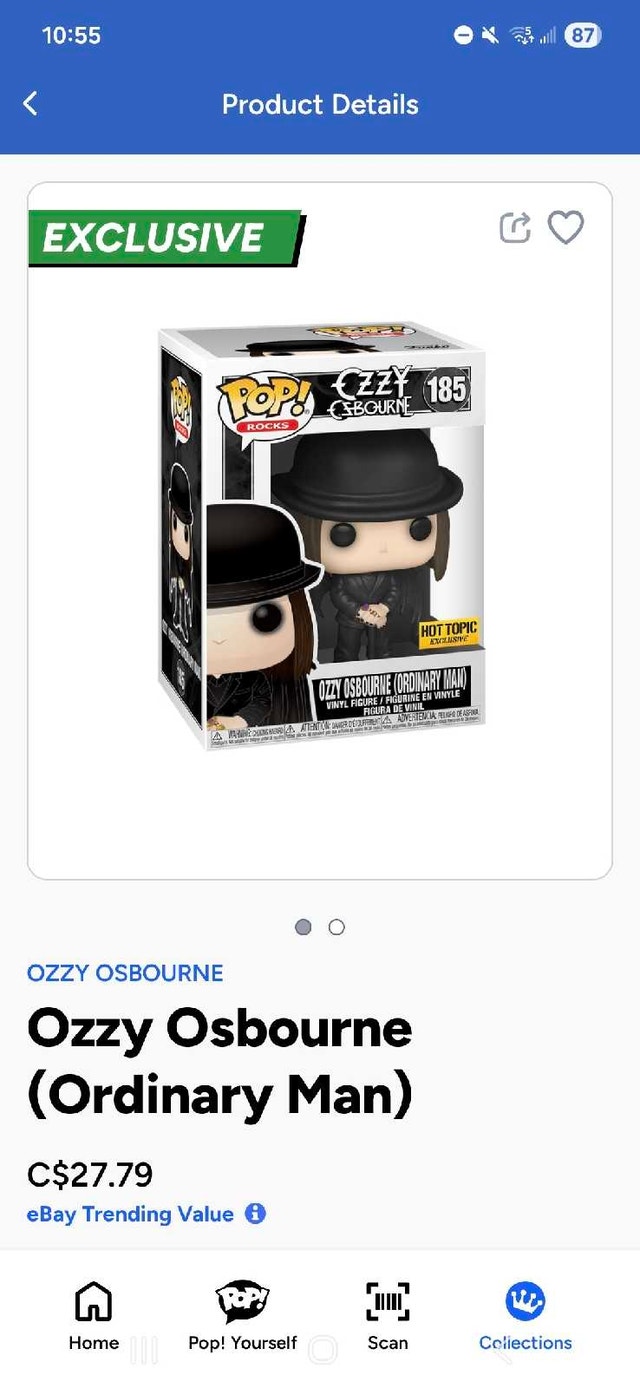 Funko Pop Ozzy Osbourne (Ordinary Man) #185